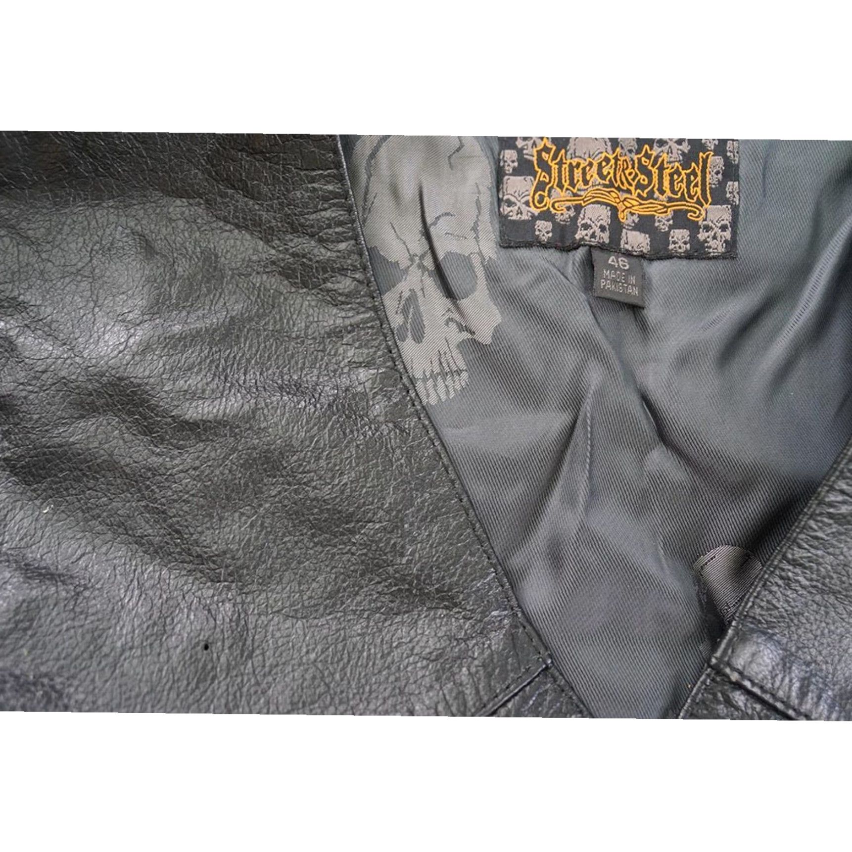Vintage VINTAGE Street & Steel Leather Motorcycle Vest Men's 46 Black Size US S / EU 44-46 / 1 - 4 Thumbnail