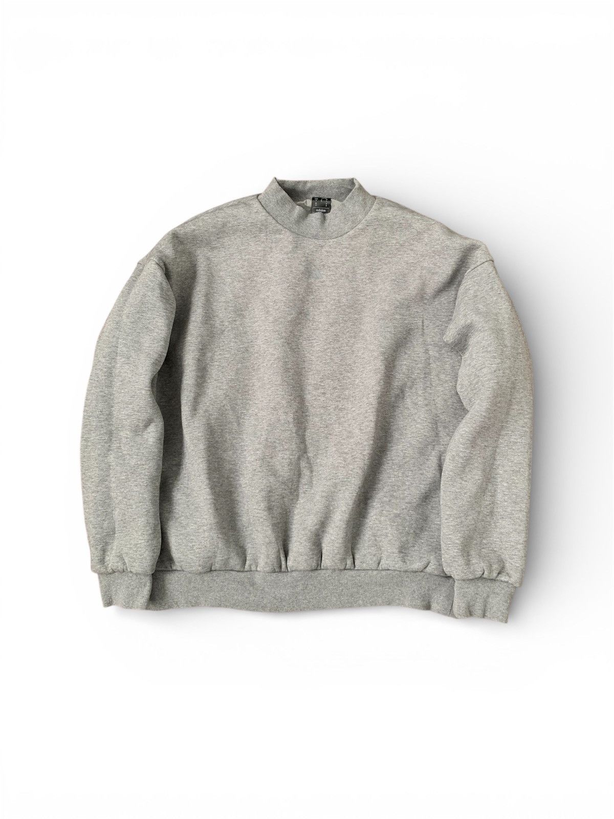 Adidas 🧿 basketball high neck cotton lined melange grey Size US M / EU 48-50 / 2 - 6 Thumbnail