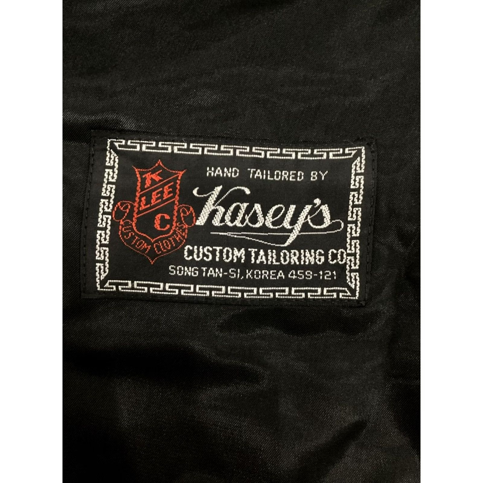 Vintage VINTAGE Kasey’s Custom Tailoring Suit Coat Blazer Tuxedo Black Mens Large/ XLarge One Button Formal Pre-Owned Like New Size 42R - 3 Thumbnail