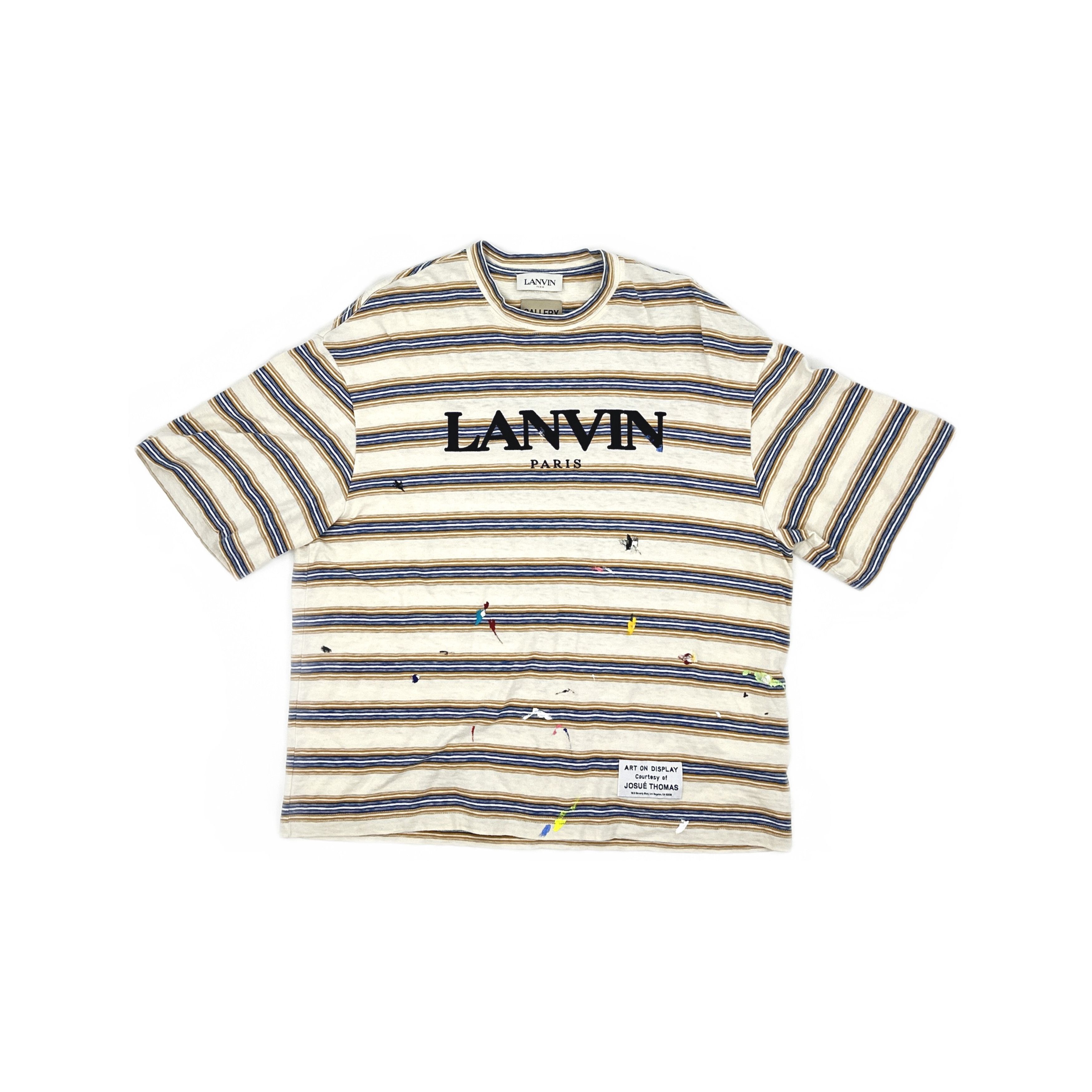 Lanvin Lanvin x Gallery Dept. Striped Paint Splatter T-Shirt XS Size US XS / EU 42 / 0 - 1 Thumbnail