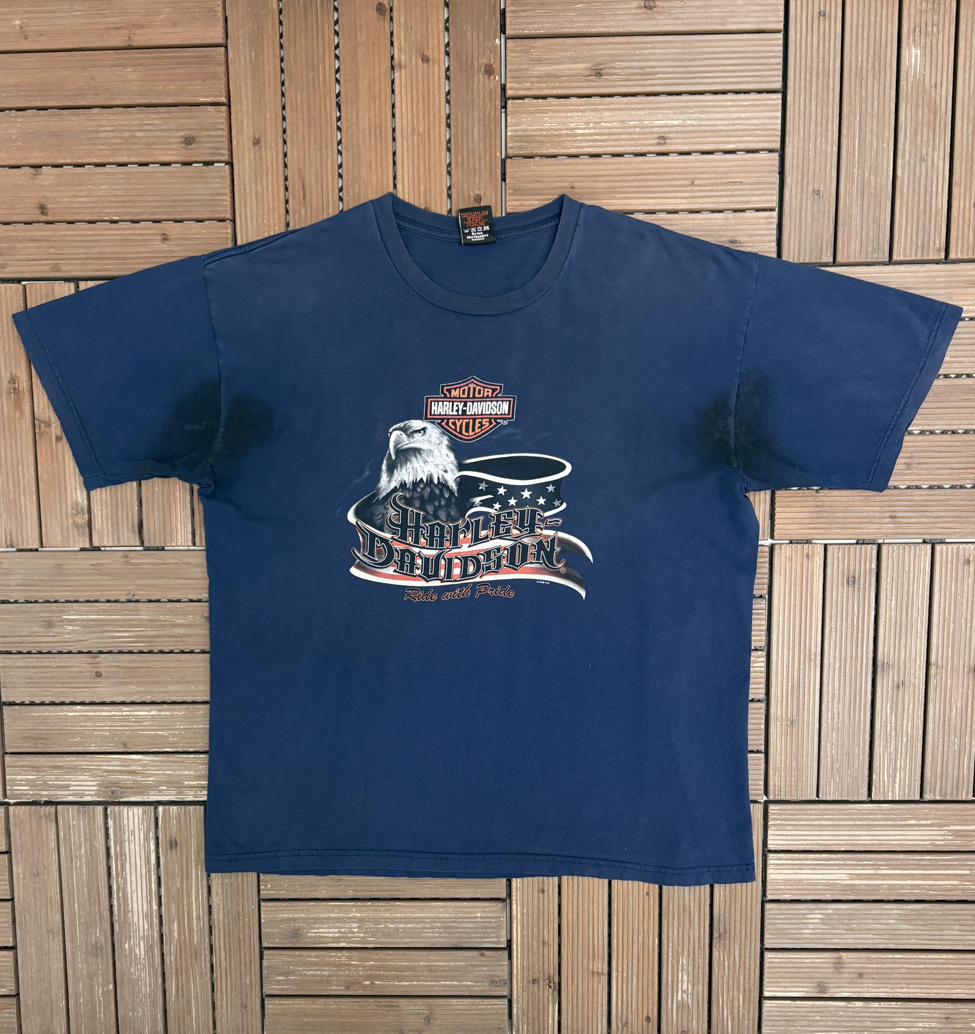 Vintage Harley Davidson Yakima, Washington Vintage Blue T-Shirt Size US XXL / EU 58 / 5 - 1 Thumbnail