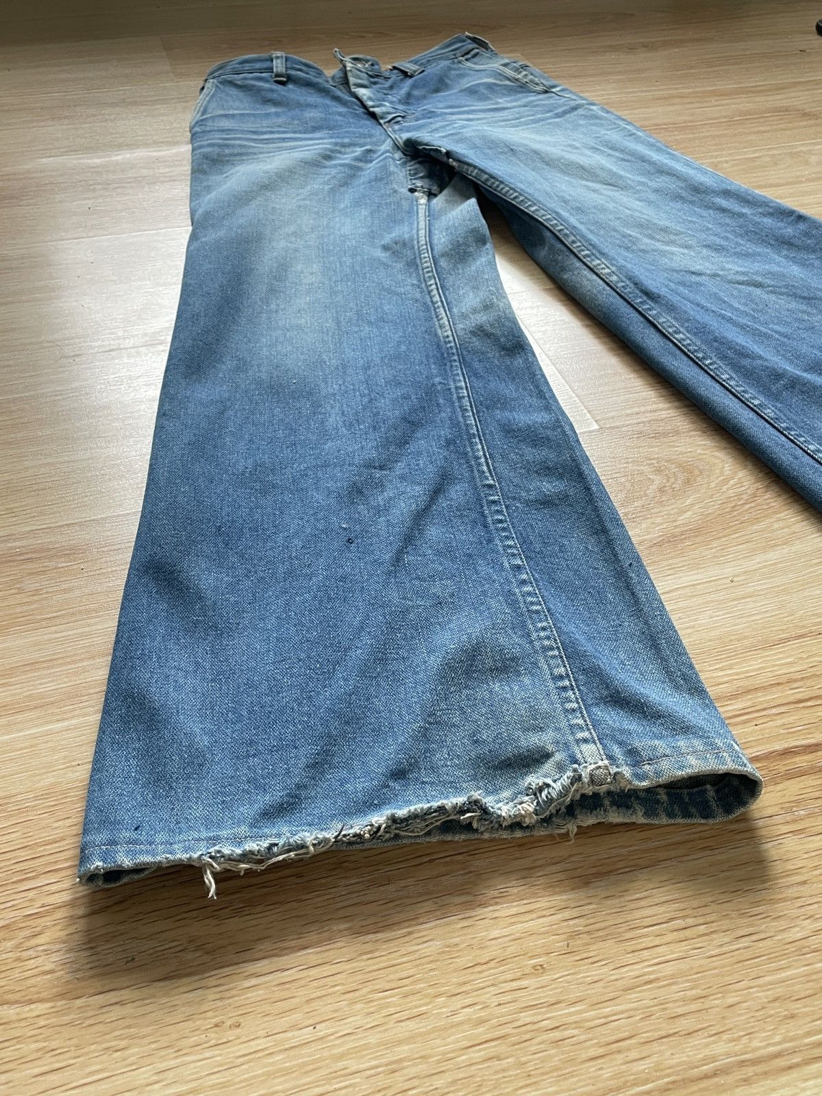 Wrangler Vintage Wrangler 70s Bootcut Talon Faded Distressed size W28 Size US 28 / EU 44 - 11 Thumbnail