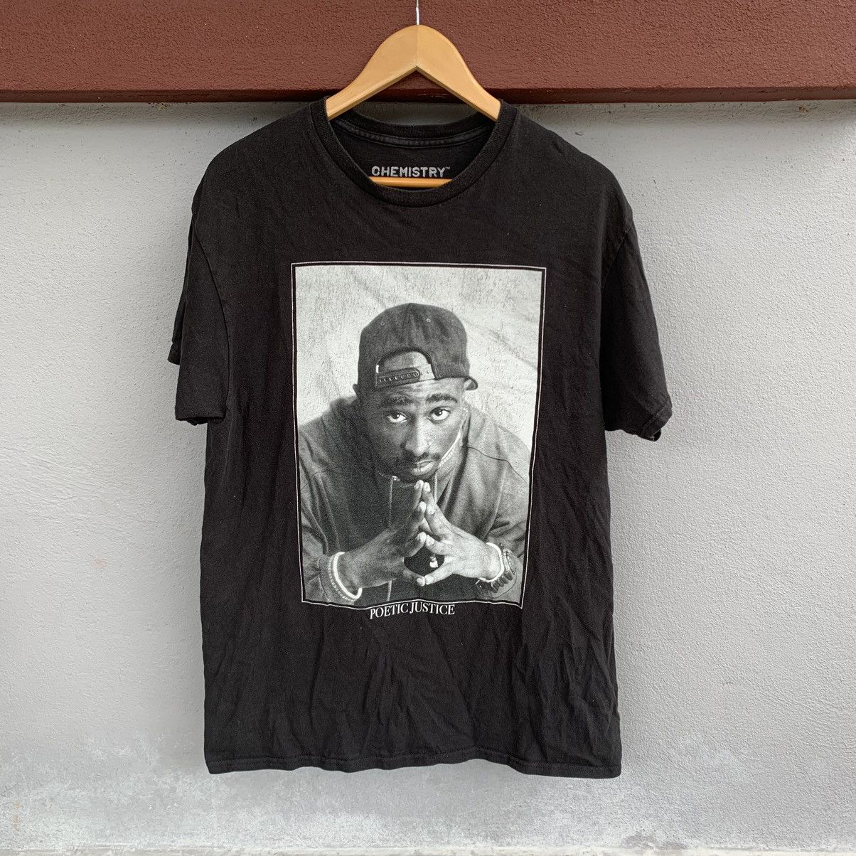 Band Tees Faded Black Tupac Y2K 2PAC Rap Tee Poetic Justice Rap Size US L / EU 52-54 / 3 - 1 Thumbnail