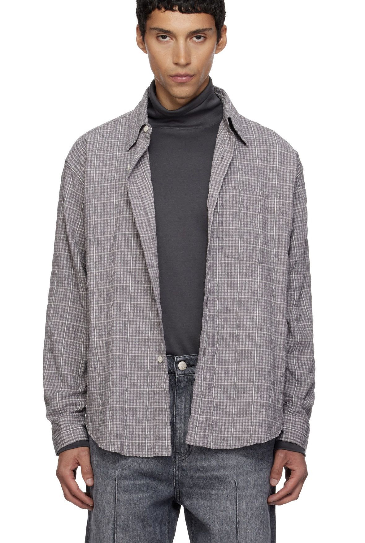 mfpen gray executive shirt made in portugal