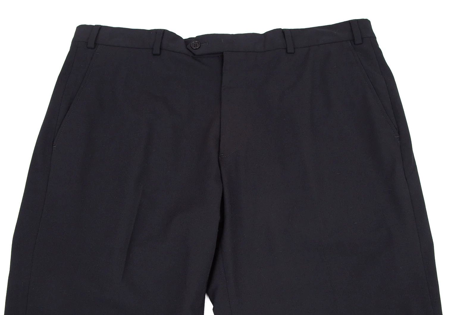Armani Collezioni Dark Navy No-Tuck Pants Size 54R in Good Condition Size US 26 / EU 42 - 2 Thumbnail