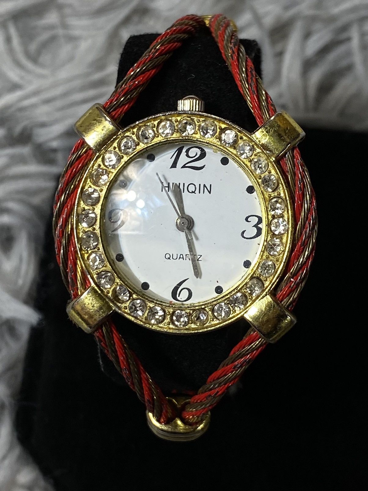Jewelry Red & Gold Cable Bracelet Watch - Japanese Brand Size ONE SIZE - 3 Thumbnail