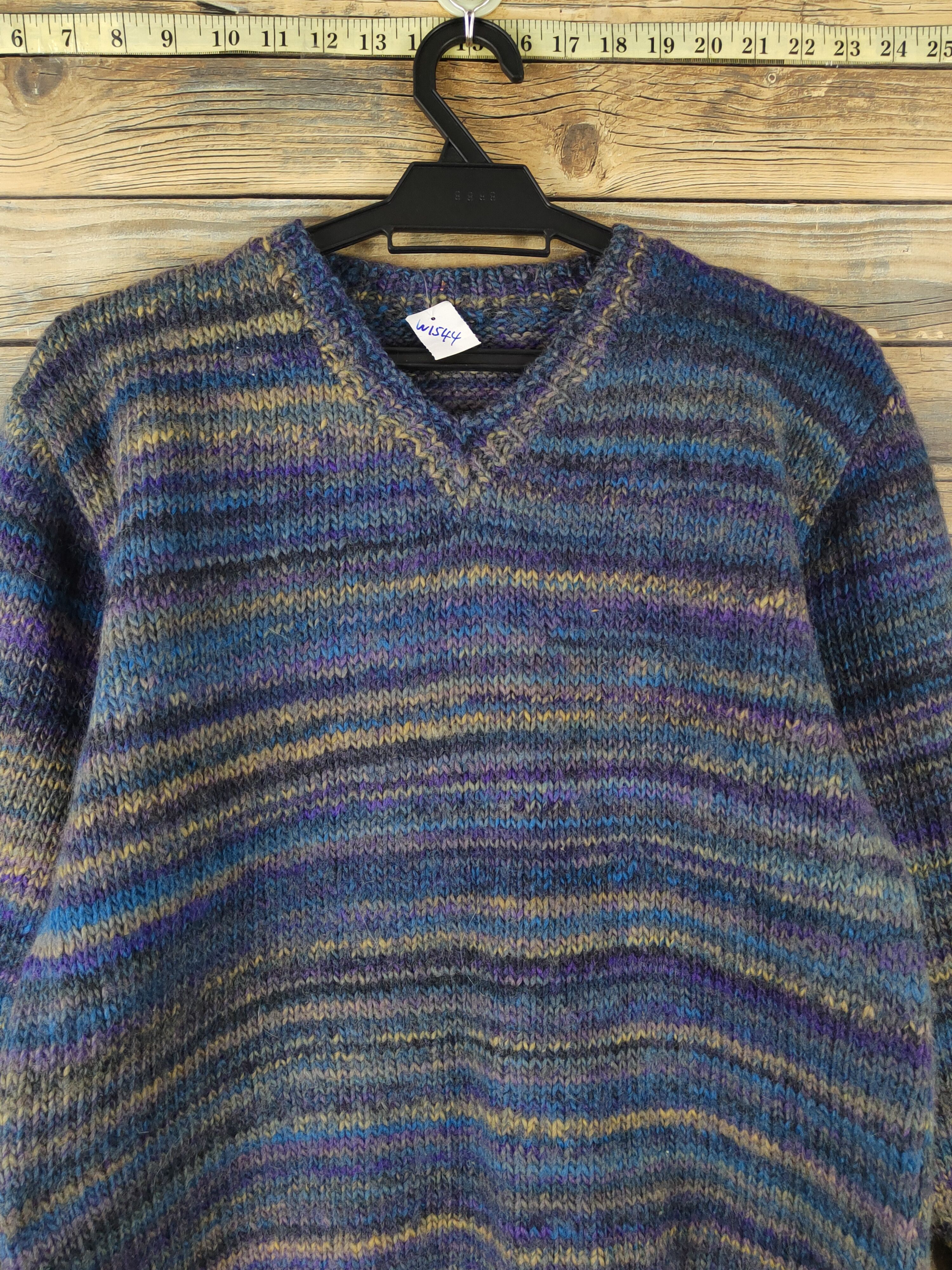 Vintage Japanese Brand Blue Purple Knitwear Sweatshirts #W1544 Size US S / EU 44-46 / 1 - 2 Thumbnail