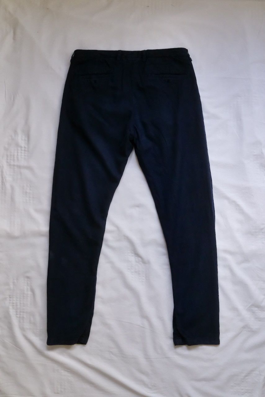 AMI Slim Navy Wool/Cotton Pant Menswear