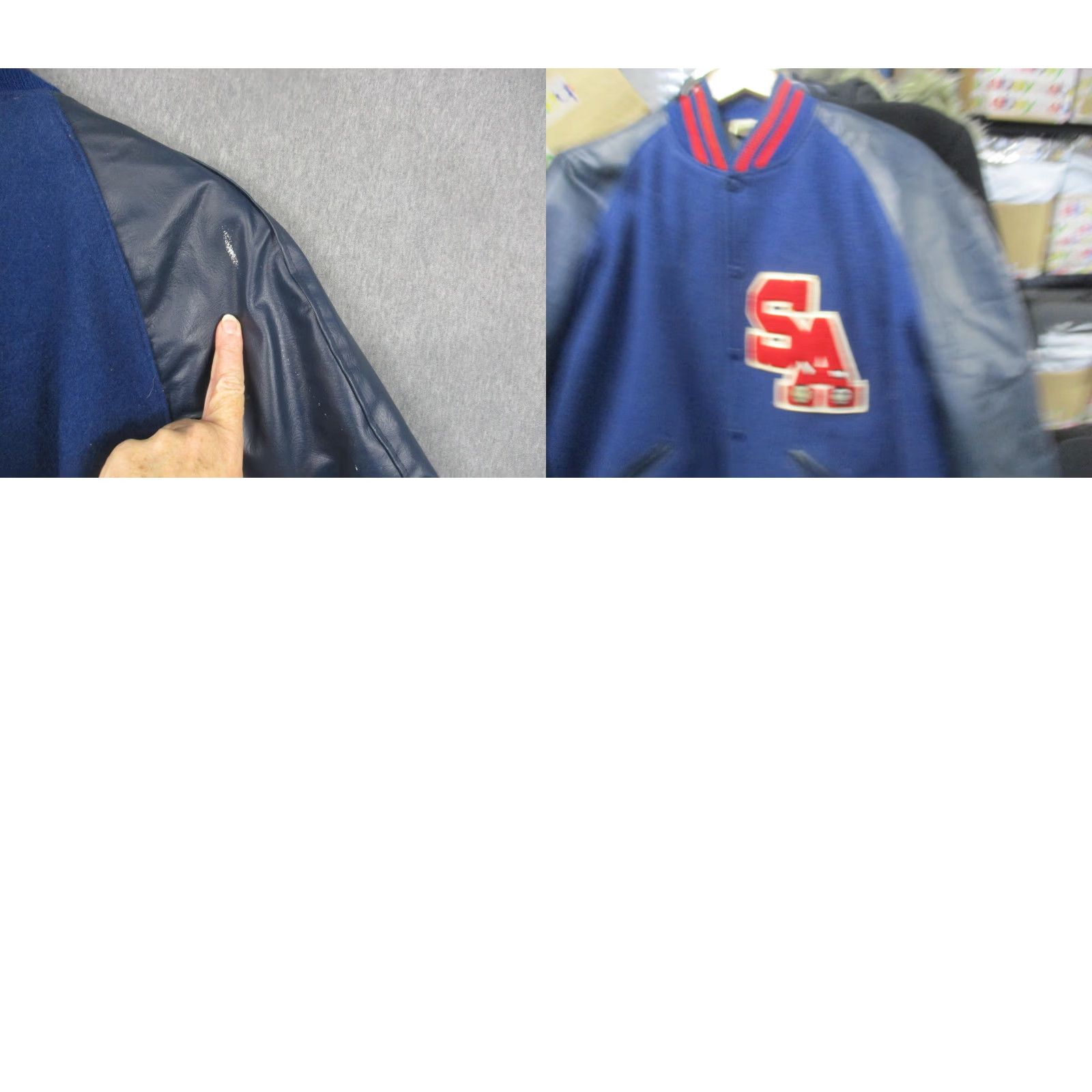 Vintage VINTAGE Howe Athletic Apparel Jacket Mens XL Blue Wool Varsity Baseball USA SA 80s/90s? Size US XL / EU 56 / 4 - 8 Thumbnail