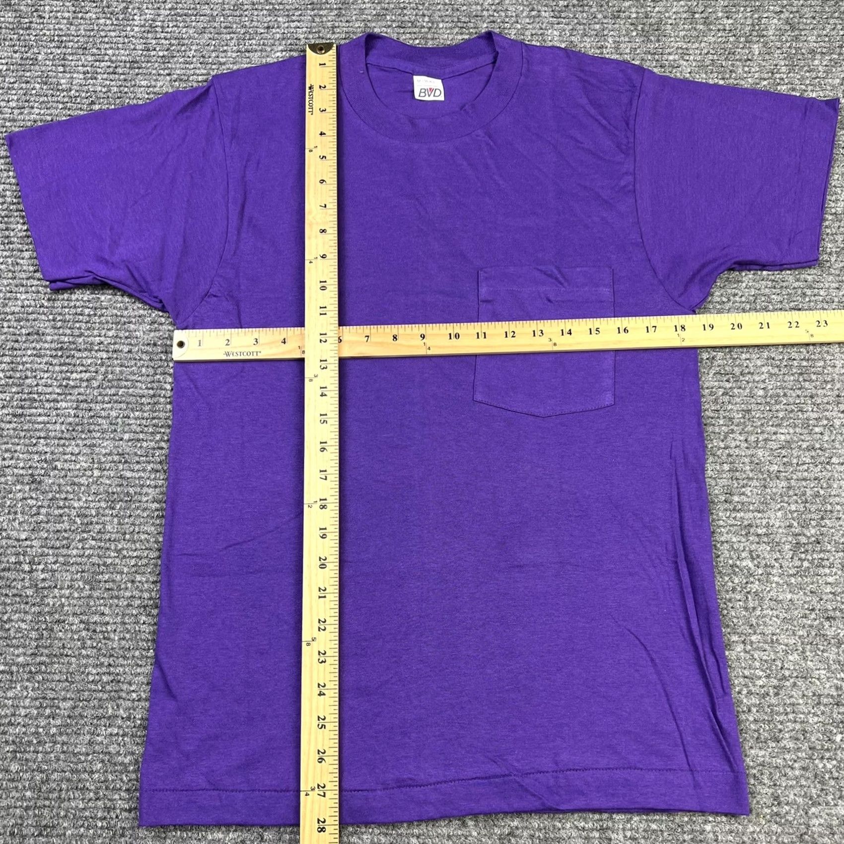 Vintage VINTAGE BVD Shirt Mens M Purple Single Stitch Selvedge Pocket 80s 70s Deadstock USA Size US M / EU 48-50 / 2 - 4 Thumbnail