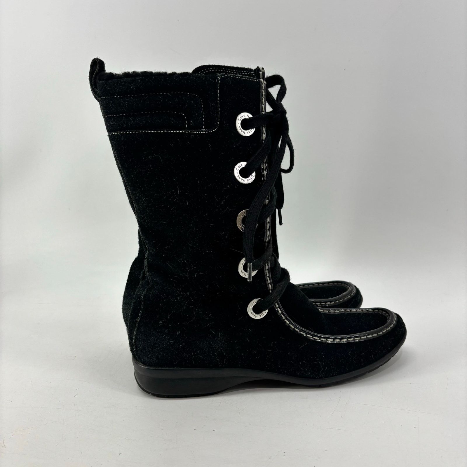 Cole Haan Cole Haan Women Size 9.5 Suede Sherpa Moccasin Boots Winter Size US 9.5 / IT 39.5 - 2 Thumbnail