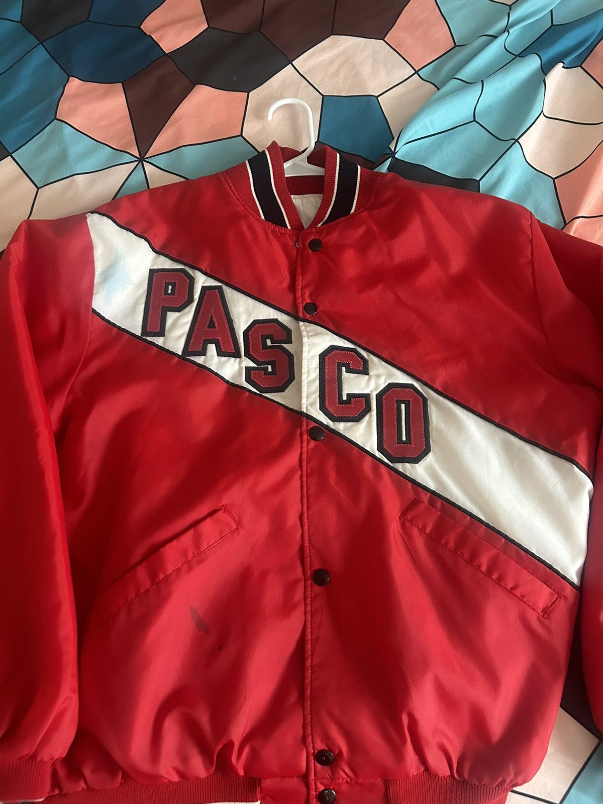 NEFF Neff Red Varsity Jacket with Pasco Lettering Size US M / EU 48-50 / 2 - 2 Thumbnail