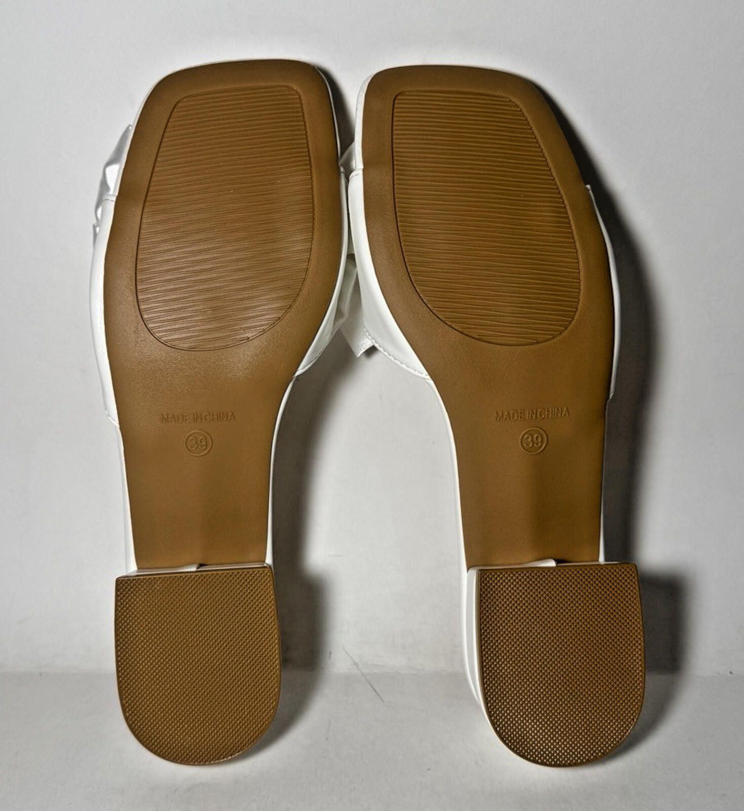 The Unbranded Brand Women's Chunky Heel Mule Sandal Slip On Bow White Size US 7.5 / IT 37.5 - 5 Thumbnail