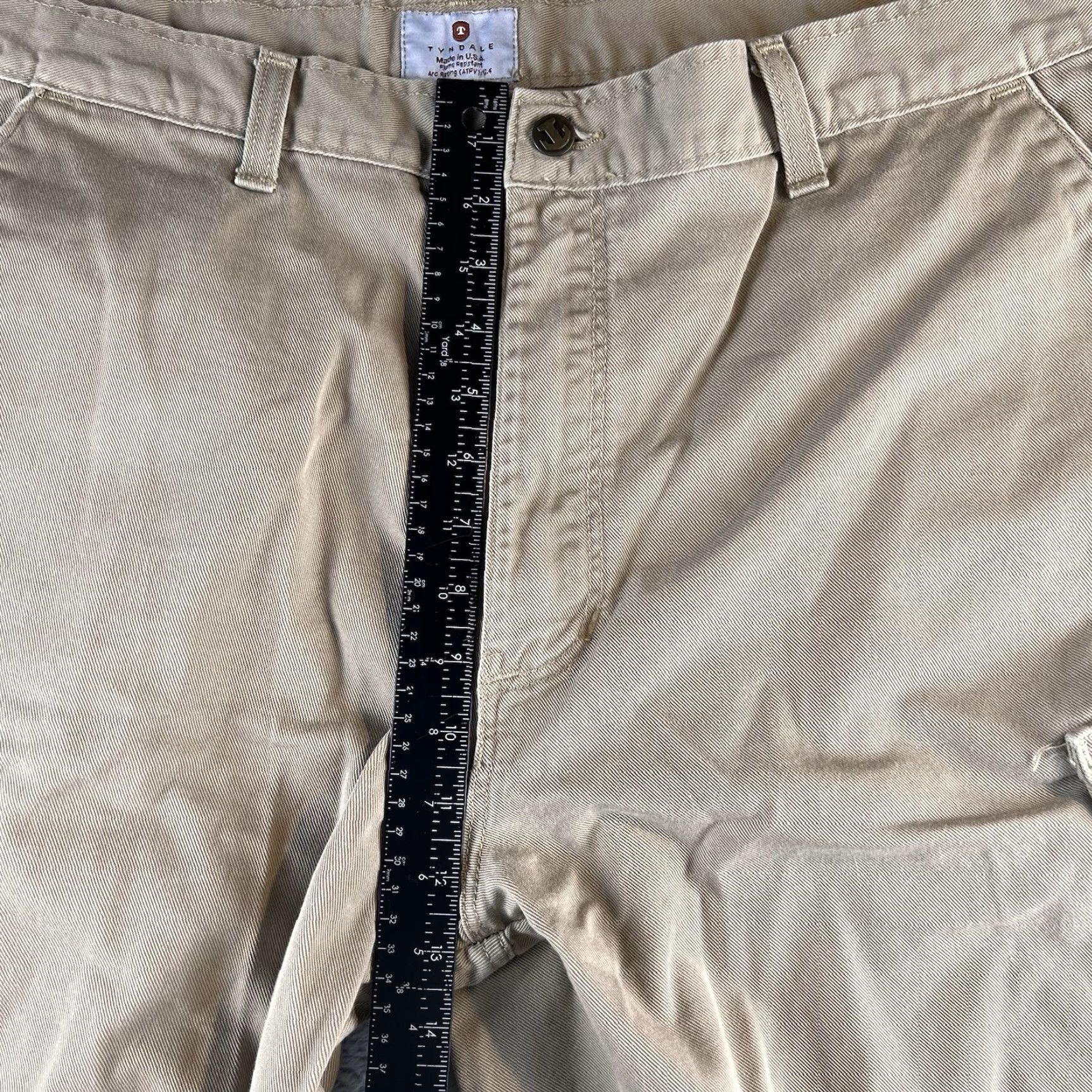 Vintage VTG Tyndale FR Cargo Pants Mens 40x32 Flame Resistant Workwear Beige Cotton Polyester Canvas Cargo Pocket USA multiple seasons Mens Size US 40 / EU 56 - 6 Thumbnail