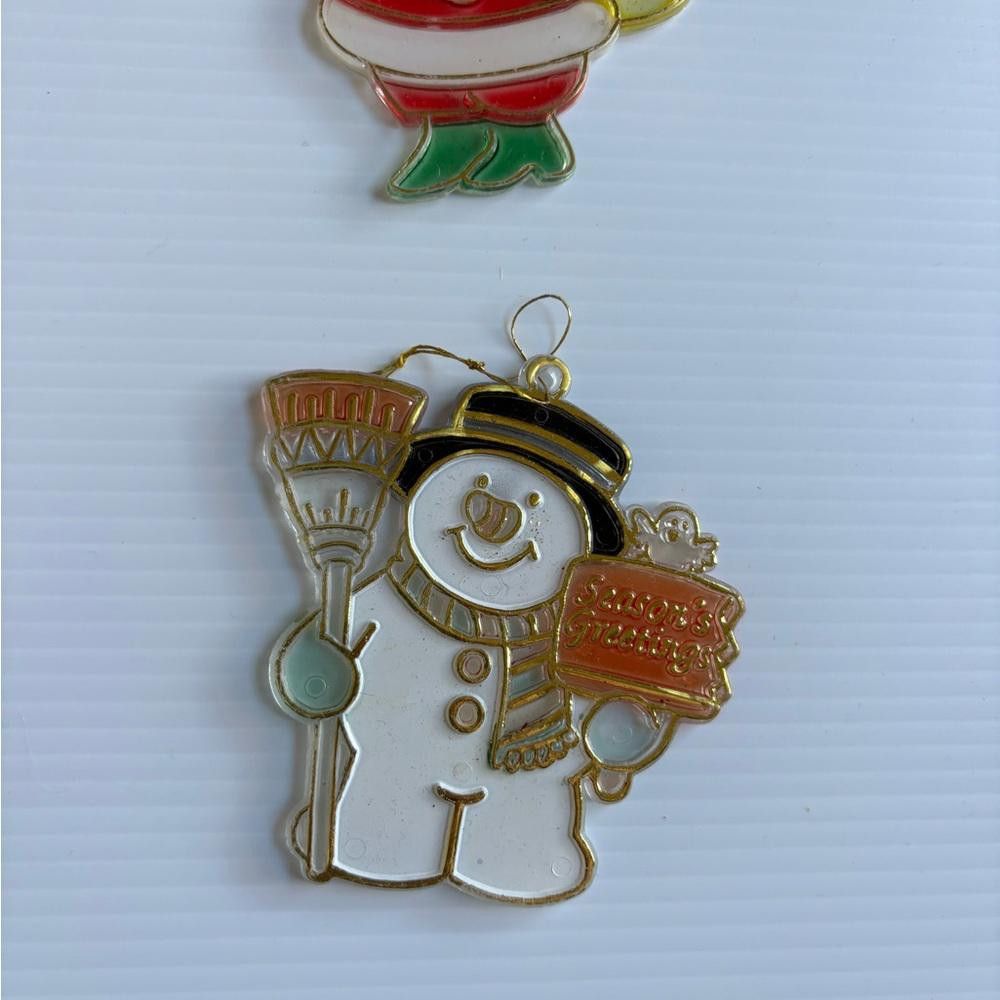 Designer Vintage Christmas Plastic Stained Glass Ornament (Set of 10) Size ONE SIZE - 8 Thumbnail