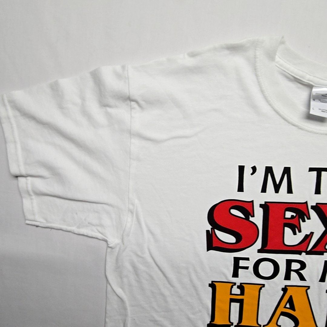 Gildan Vintage Balding Shirt I'm Too Sexy for My Hair L Funny Tee Size US L / EU 52-54 / 3 - 4 Thumbnail