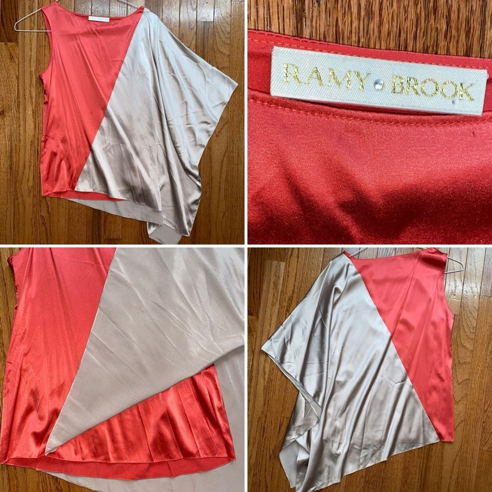 Ramy Brook Ramy Brook Tuckernuck Silk Colorblock Scarf Blouse S EUC Size S / US 4 / IT 40 - 1 Thumbnail