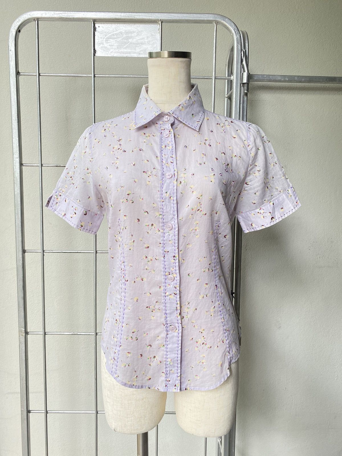 Paul Smith Paul Smith Women Lilac Floral Shirt Size S / US 4 / IT 40 - 11 Thumbnail
