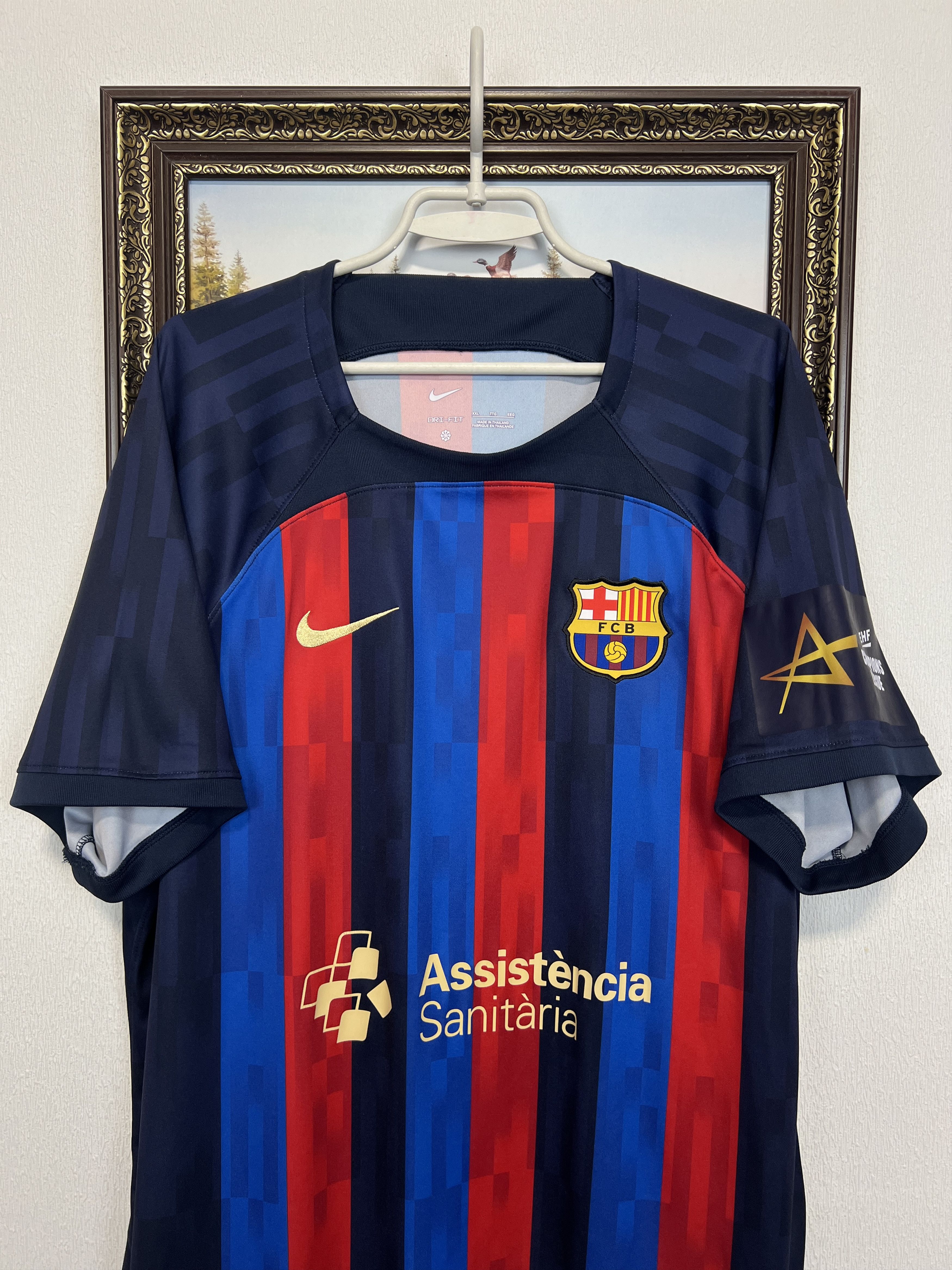 Nike Barcelona Handball Shirt Player #10 Mem Camiseta Jersey Size US XXL / EU 58 / 5 - 2 Thumbnail