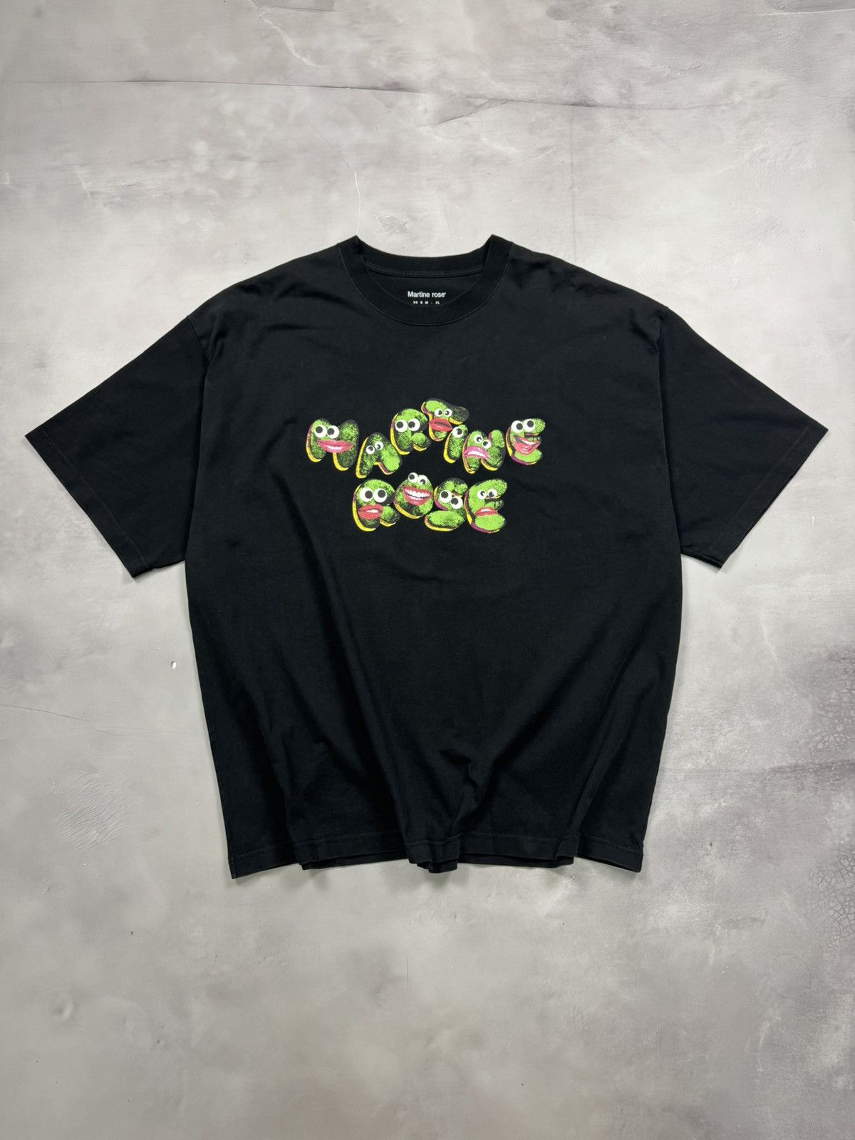 Aw21 Martine Rose Cartoon Logo Tee(Black/XL)