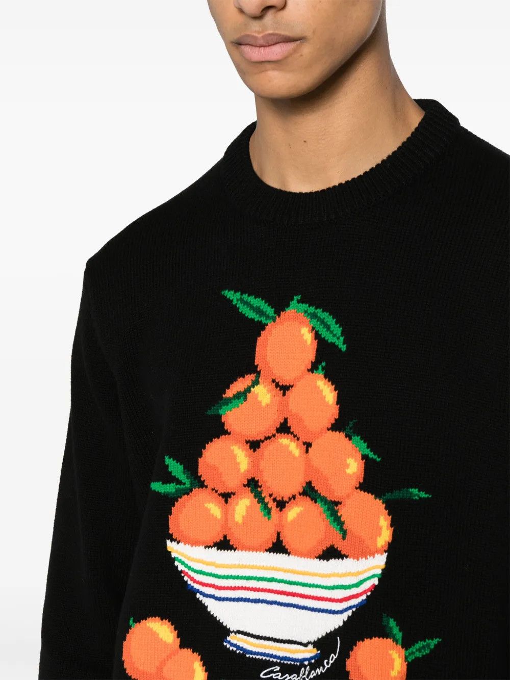 Casablanca o1mle0326 Pyramide Intarsia Jumper Sweater in Black Size US XL / EU 56 / 4 - 5 Thumbnail