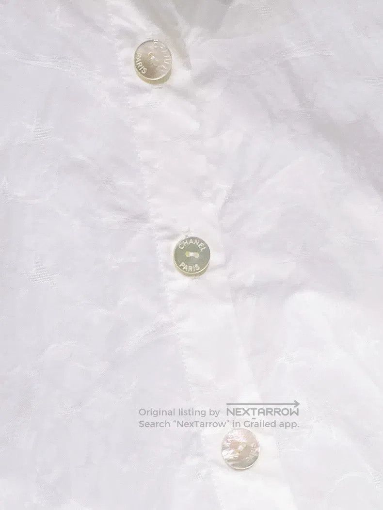 Chanel Chanel 24C white star dark pattern short-sleeved shirt Size S / US 4 / IT 40 - 3 Thumbnail