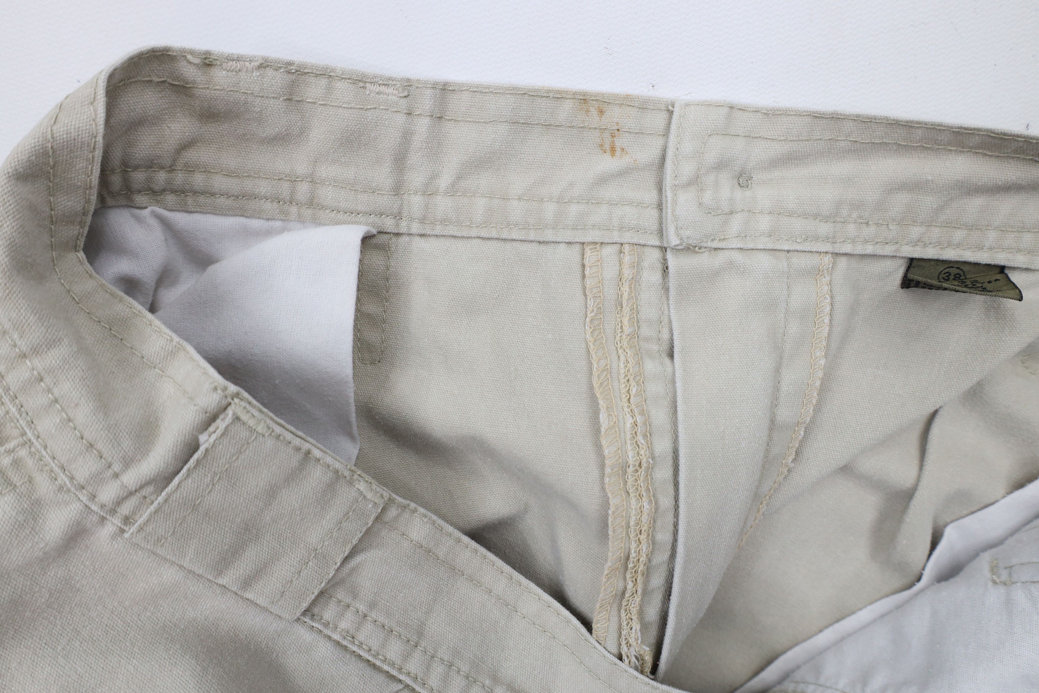 Vintage Vintage 90s Streetwear Pleated Wide Leg Dungaree Chino Pants Size US 38 / EU 54 - 9 Thumbnail