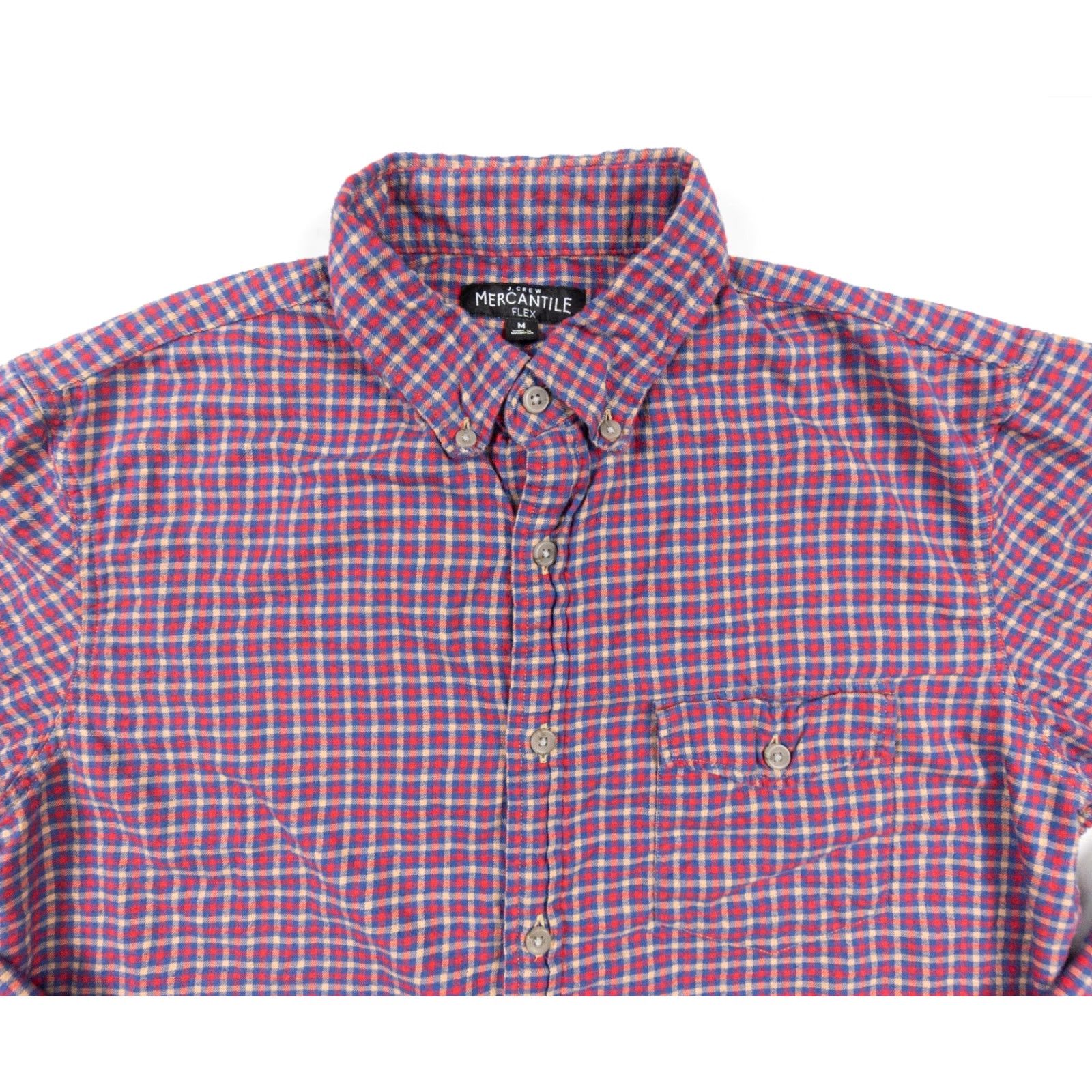 J.Crew J.CREW Mercantile Men’s Button-Up Shirt Long Sleeve Check Multicolor Cotton Medium Adult Mens Size US M / EU 48-50 / 2 - 2 Thumbnail