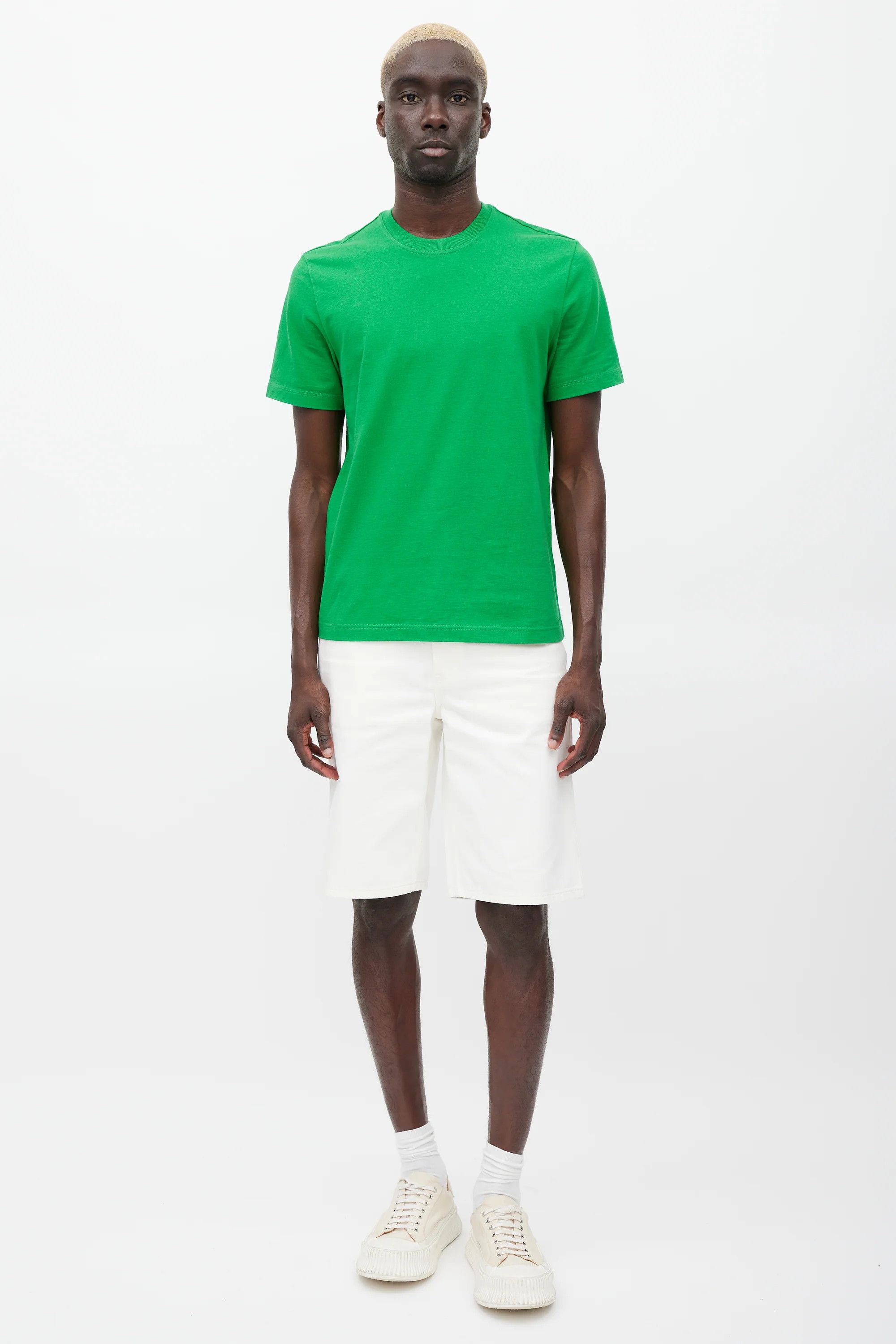 Bottega Veneta Parakeet Green Sunrise Embroidered Logo T-Shirt Size XS / US 0-2 / IT 36-38 - 4 Thumbnail