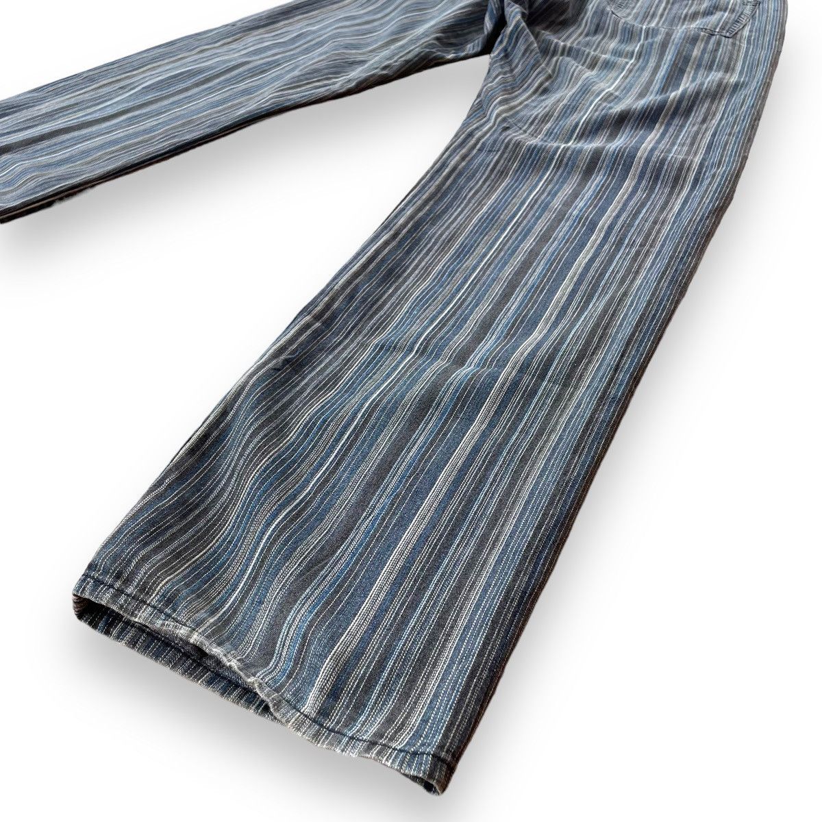Tornado Mart 🇯🇵 VINTAGE ROOT THREE STRIPES DENIM PANTS Size US 30 / EU 46 - 10 Thumbnail