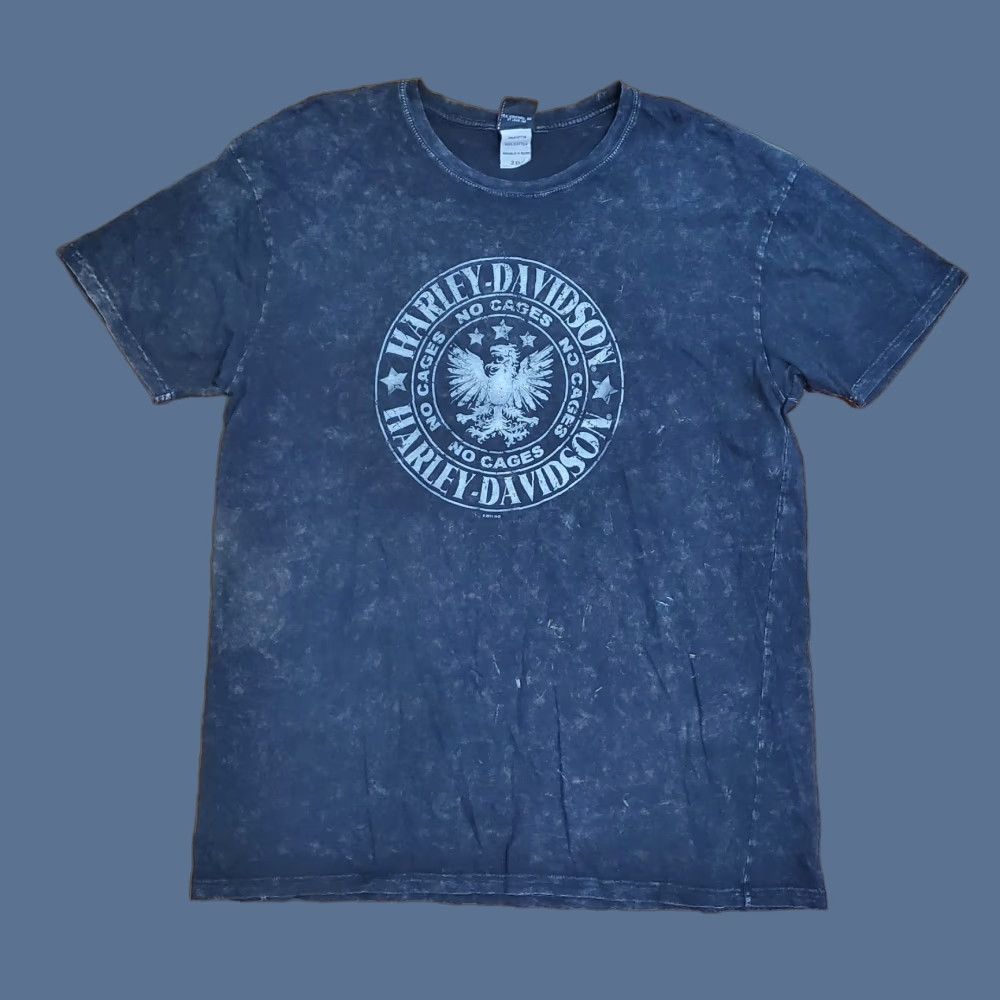 Harley Davidson VINTAGE Harley-Davidson T-Shirt 2XL Black Acid Wash No Cages Adirondack Y2K Size US XXL / EU 58 / 5 - 1 Thumbnail