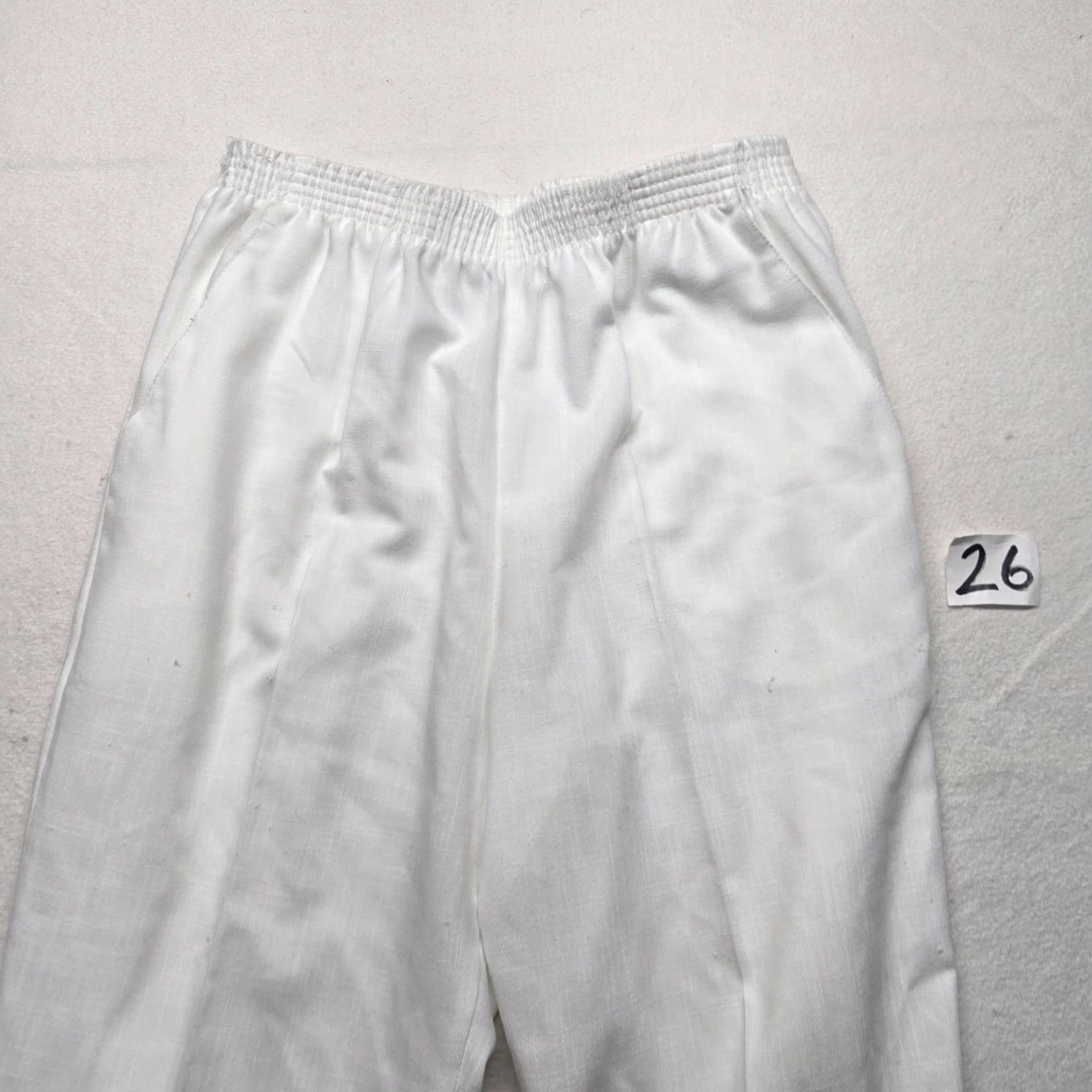 Vintage Briggs New York Pants - White Stretch Pull-On Slimming Straight Leg, Size 14, Women, 14, Mid Rise, Casual Dressy, Machine Washable Size 36" / US 14 / IT 50 - 2 Thumbnail