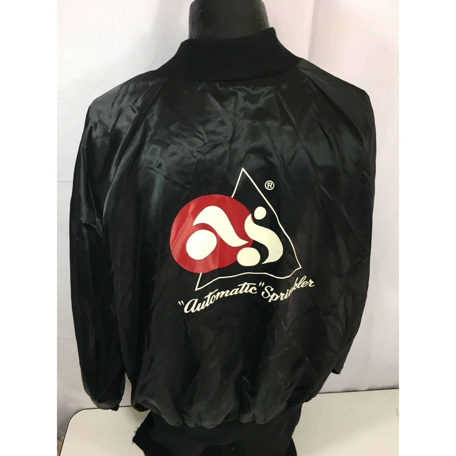 Other Vtg West Ark Shiny Black Automatic Sprinkler Plumbers Jacket Size US XXL / EU 58 / 5 - 6 Thumbnail