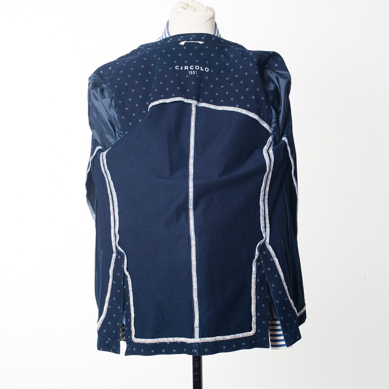 Circolo 1901 CIRCOLO 1901 Blue Patch Pocket Unlined Sport Coat EU50 US40 Size 40R - 6 Thumbnail