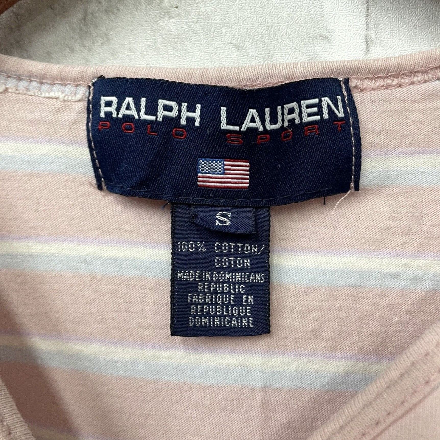 Vintage VINTAGE Ralph Lauren Polo Sport Pink Striped T-Shirt Womens Size S 100% Cotton Sports Size S / US 4 / IT 40 - 4 Thumbnail