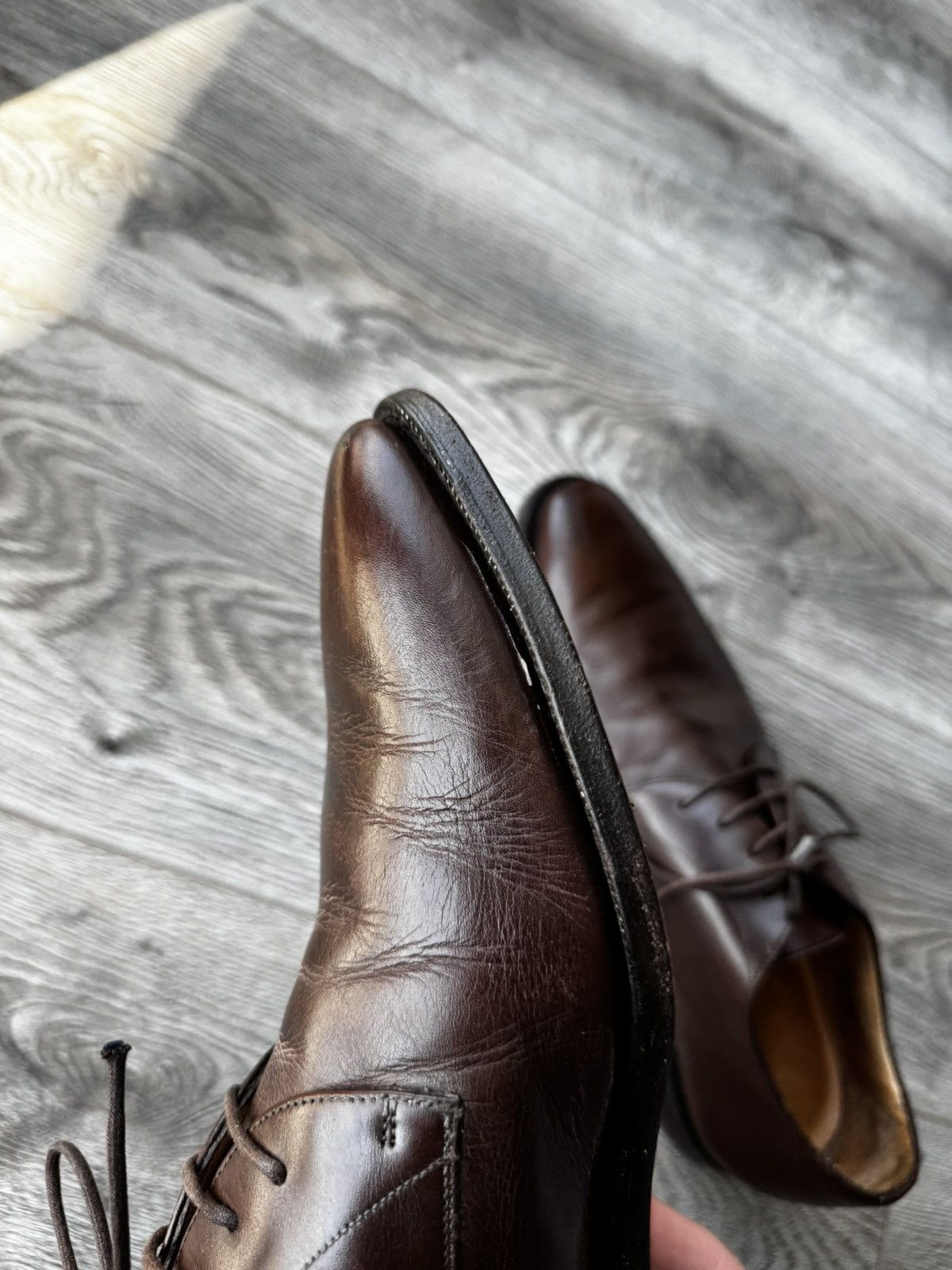Church's Church's Sawdley Brown Leather Derby Brogue Size US 10 / EU 43 - 13 Thumbnail