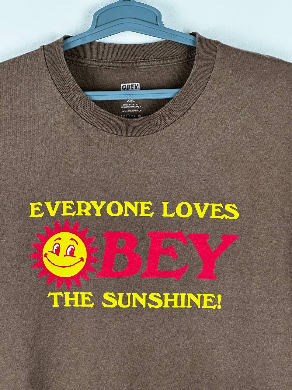 Obey Obey Sunshine Brown T-Shirt Size XXL Size US XXL / EU 58 / 5 - 5 Thumbnail