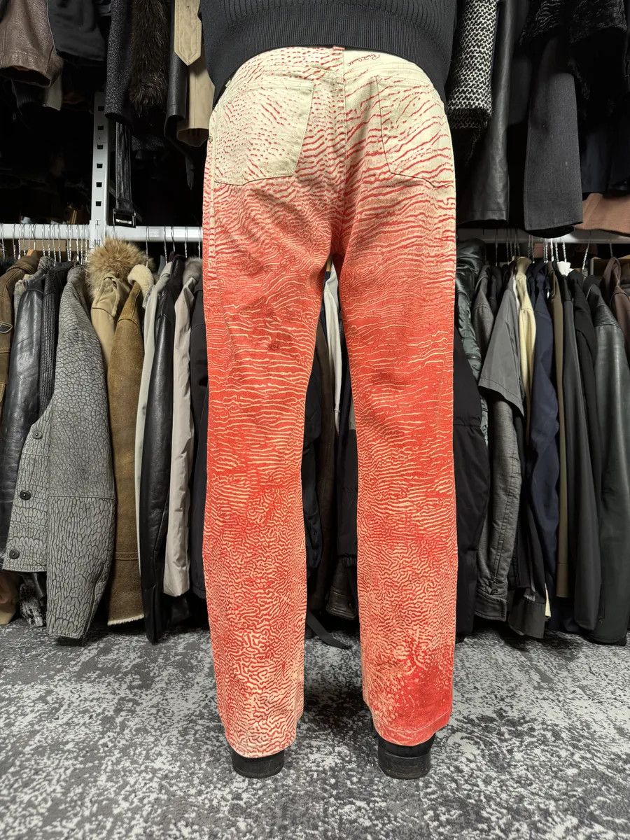 Roberto Cavalli 2000s Roberto Cavalli Red & White Coral Pants Size US 30 / EU 46 - 2 Thumbnail