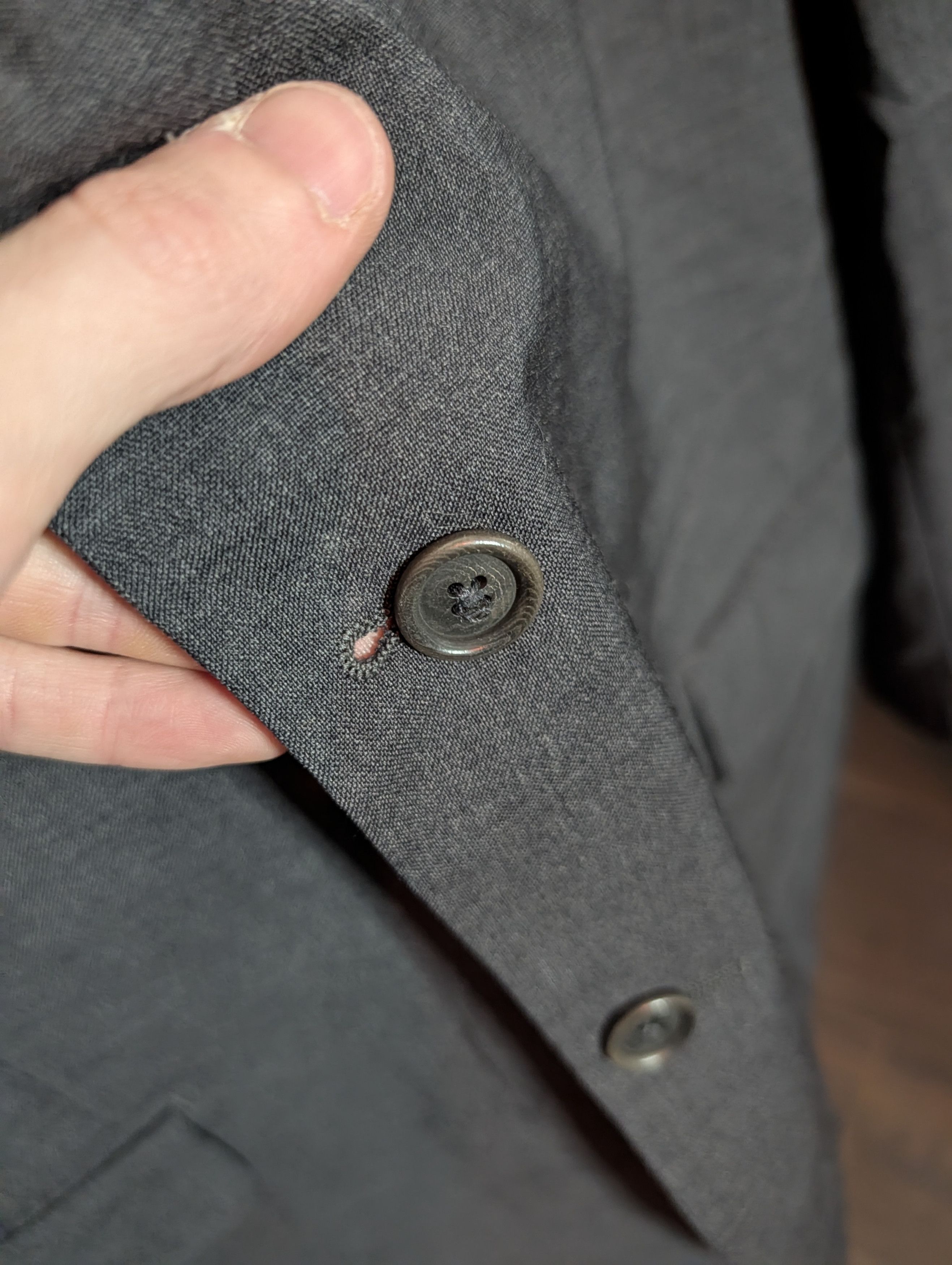 Vitale Barberis Canonico Di Barna 1969 Super 110s textured gray jacket Italy Size 44R - 7 Thumbnail