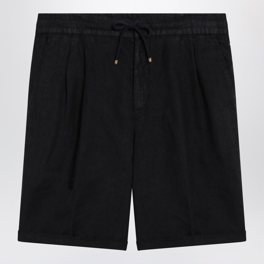 Brunello Cucinelli o1d2blof0226 Bermuda Shorts in Navy Blue Size US 38 / EU 54 - 1 Thumbnail