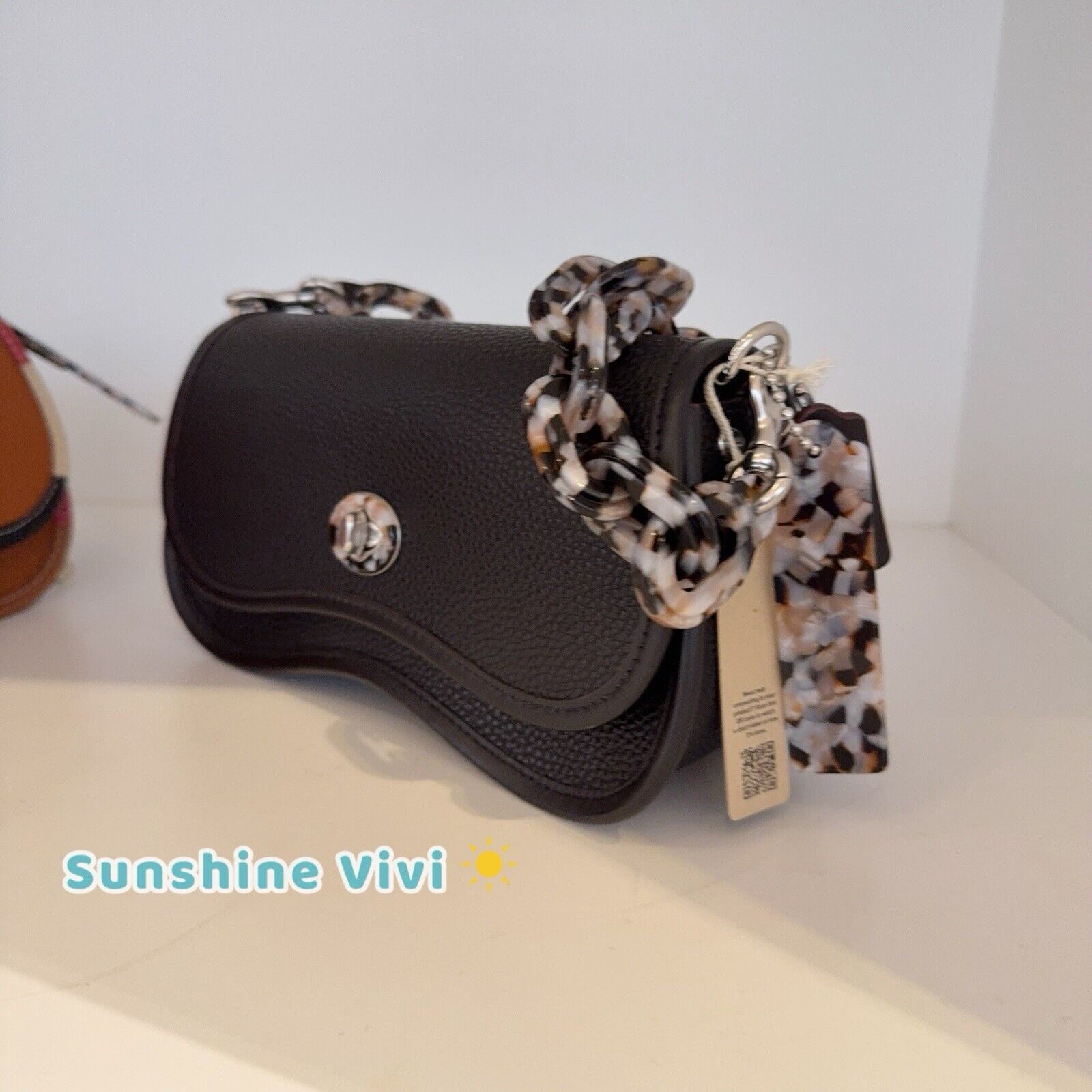 Coach NWT Coach Wavy Dinky Bag Shoulde Crossbody Black CK113 Size ONE SIZE - 4 Thumbnail