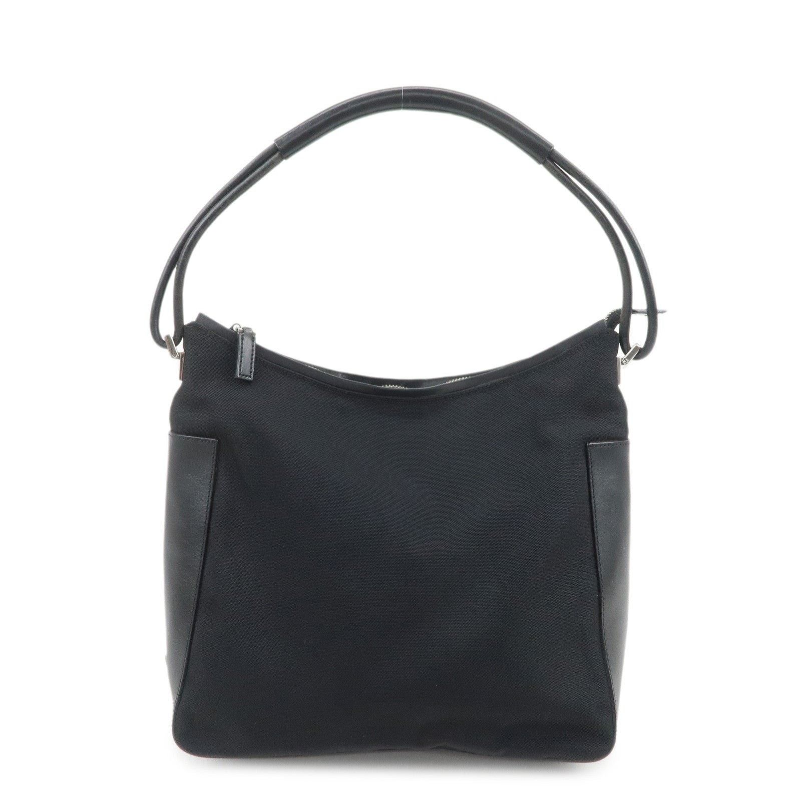 Gucci Gucci Nylon Leather Shoulder Bag Black Size ONE SIZE - 1 Thumbnail