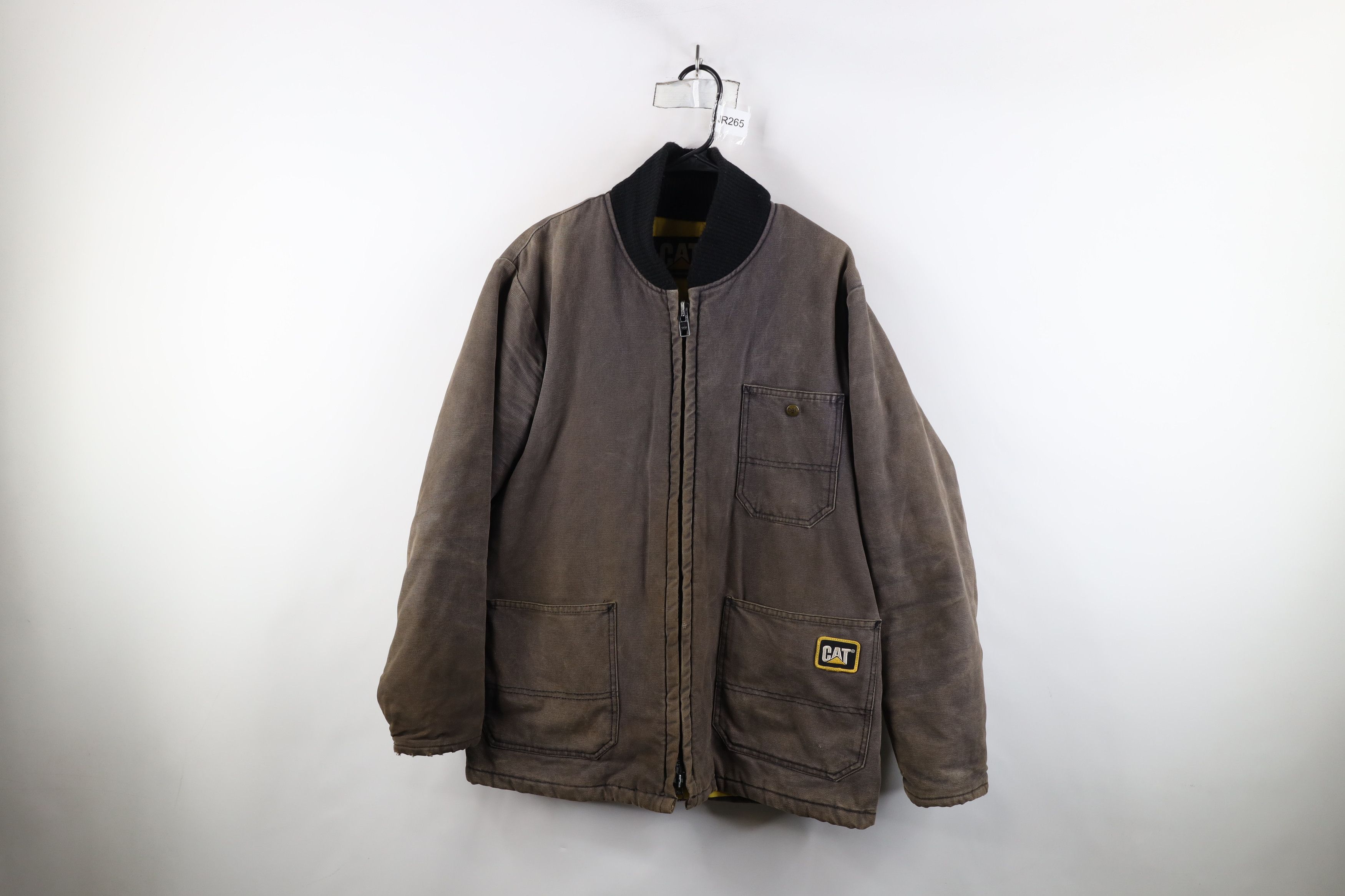 Caterpillar × Vintage Vintage 90s Cat Caterpillar Quilted Canvas Chore Barn Jacket Size US XL / EU 56 / 4 - 1 Thumbnail