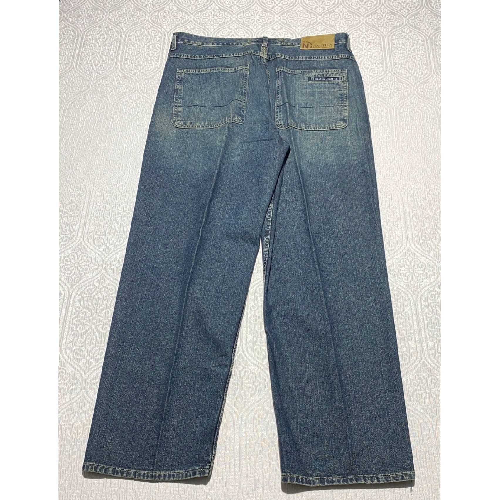 Nautica Nautica Jeans Company Men 38×30 Blue Denim Wide-Leg Jeans Size US 38 / EU 54 - 2 Thumbnail