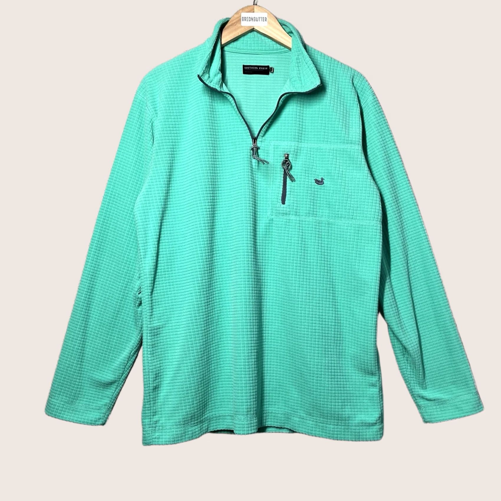 Vintage Southern Marsh 1/4 Zip Pullover Mens M Micro Grid Fleece Outdoor FieldTec Hiking Size US M / EU 48-50 / 2 - 1 Thumbnail