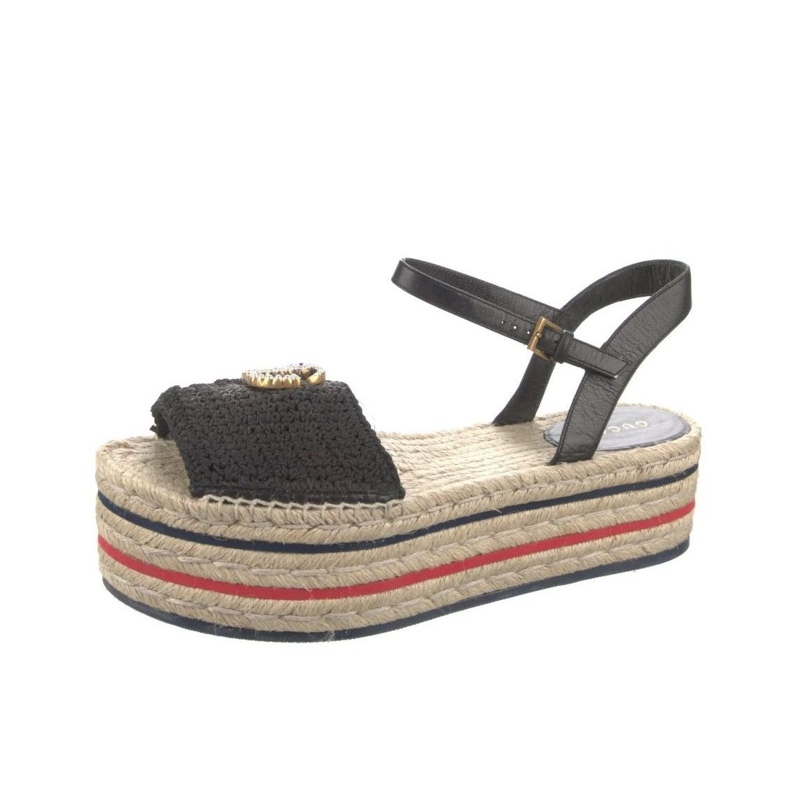 Gucci GUCCI Striped Braided Accents Espadrilles Size US 9 / IT 39 - 2 Thumbnail