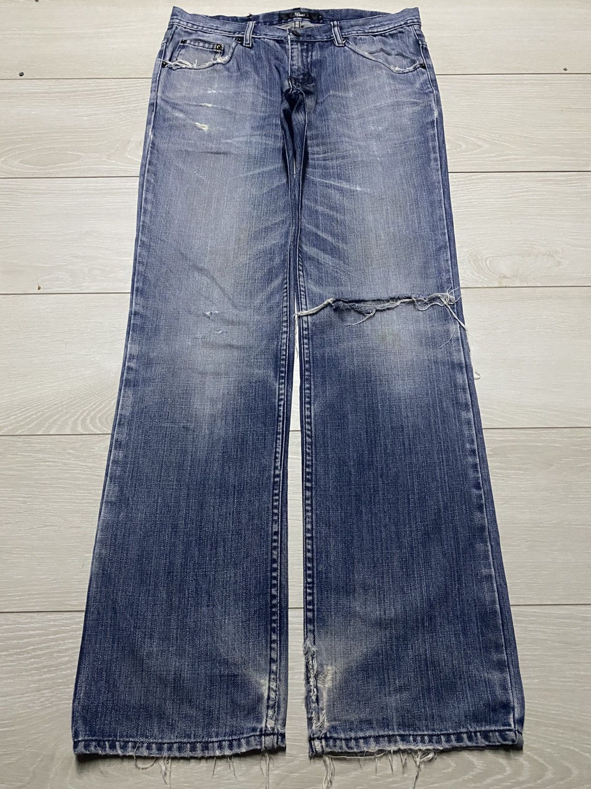 Japanese Brand Vintage Japanese Brand Midas Studd Backpatch Distressed Jean Size US 32 / EU 48 - 1 Thumbnail