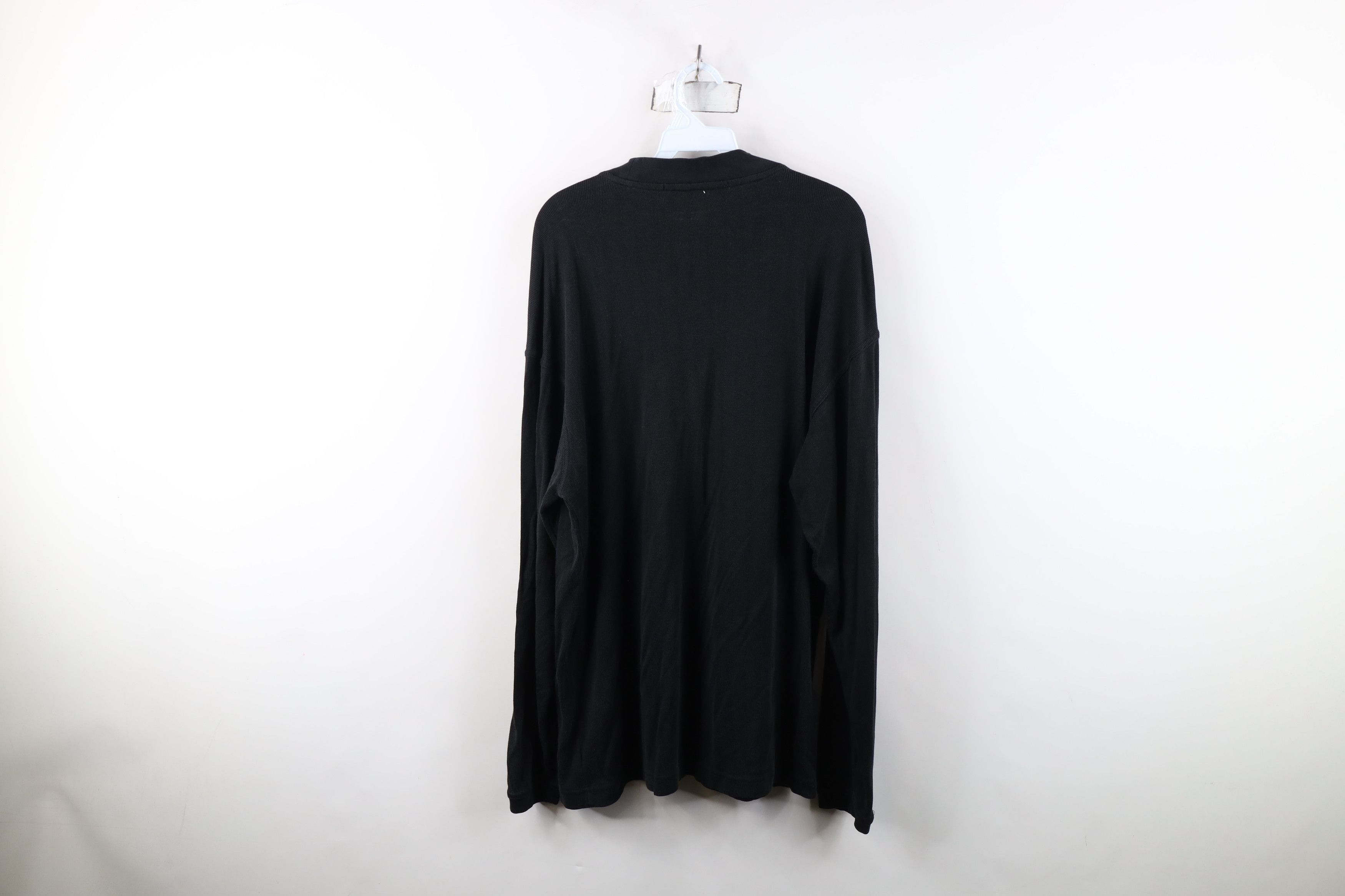 Vintage Vintage 90s Streetwear Gabardine Knit Mock Neck T-Shirt Size US XL / EU 56 / 4 - 11 Thumbnail