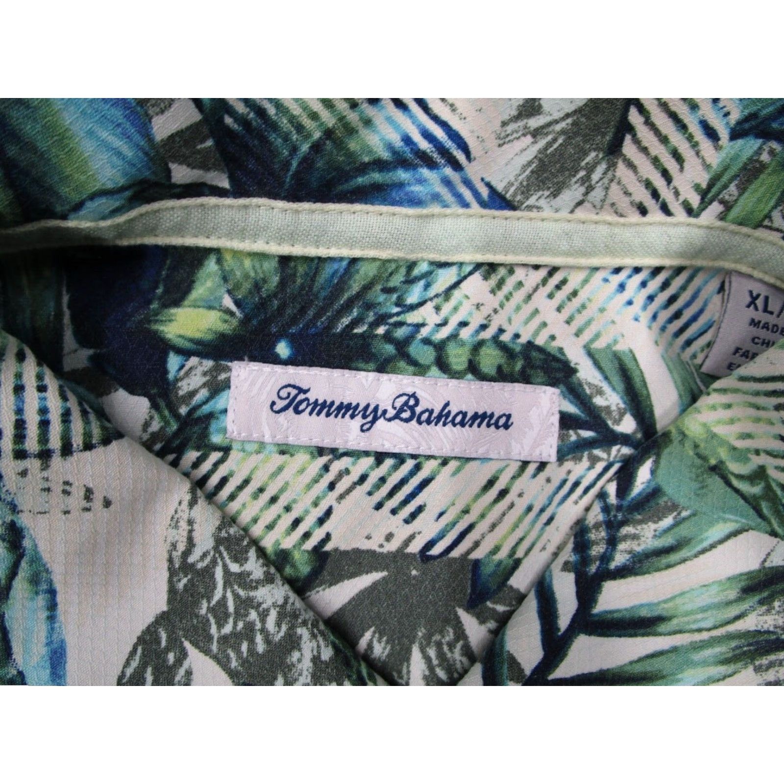 Tommy Bahama Tommy Bahama Shirt Mens XL Green Button Up Silk Coolmax Hawaiian Size US XL / EU 56 / 4 - 3 Thumbnail