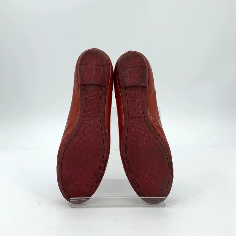 Louis Vuitton Louis Vuitton Red Bow Round Toe Casual Flat Shoes Size US 6.5 / IT 36.5 - 5 Thumbnail